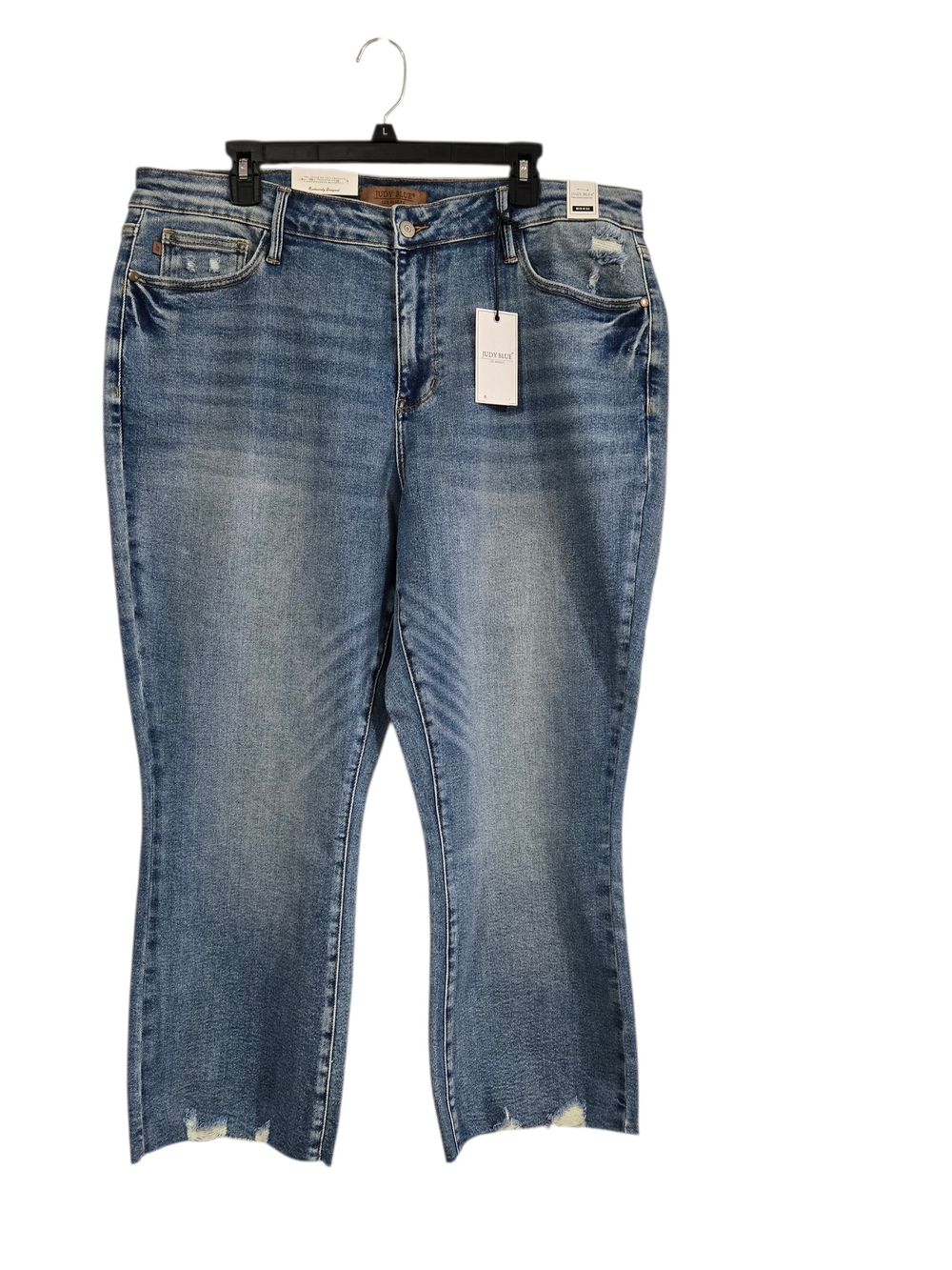 Judy Blue Mid Rise Kick Flare Light Blue Ankle Jeans 20W New